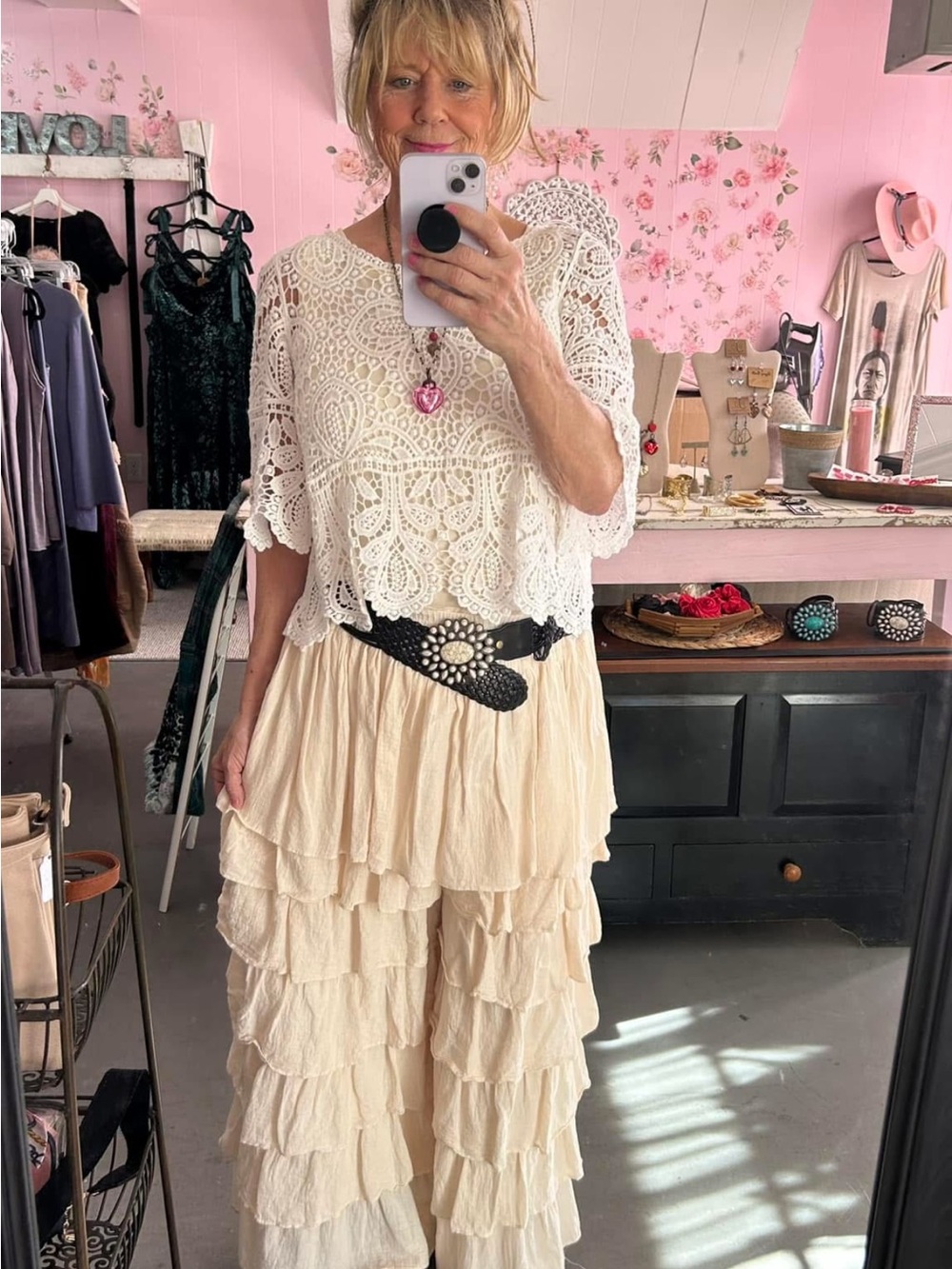 Jaded Gypsy walking on clouds pants.